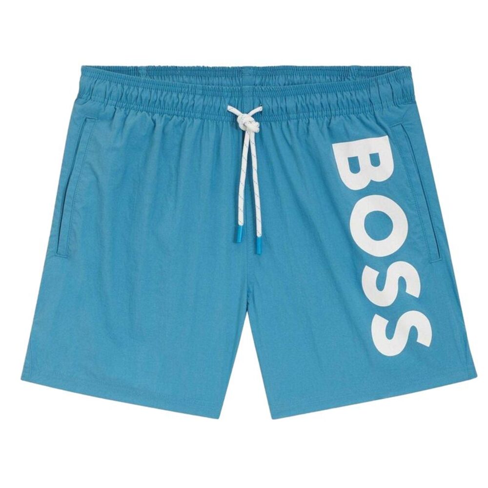Boss Mens Logo Swim Shorts / Turquoise/Aqua